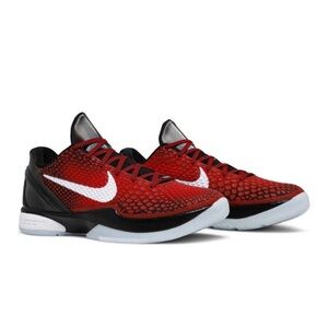 2021 Kobe 6 Nike Red and Black Low-Top Men's Basketball Sneakers